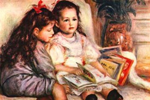Walls 360 Peel & Stick Wall Decal: Portrait of Jean and Genevieve Caillebotte by Pierre-Auguste Renoir (24 in x 36 in)