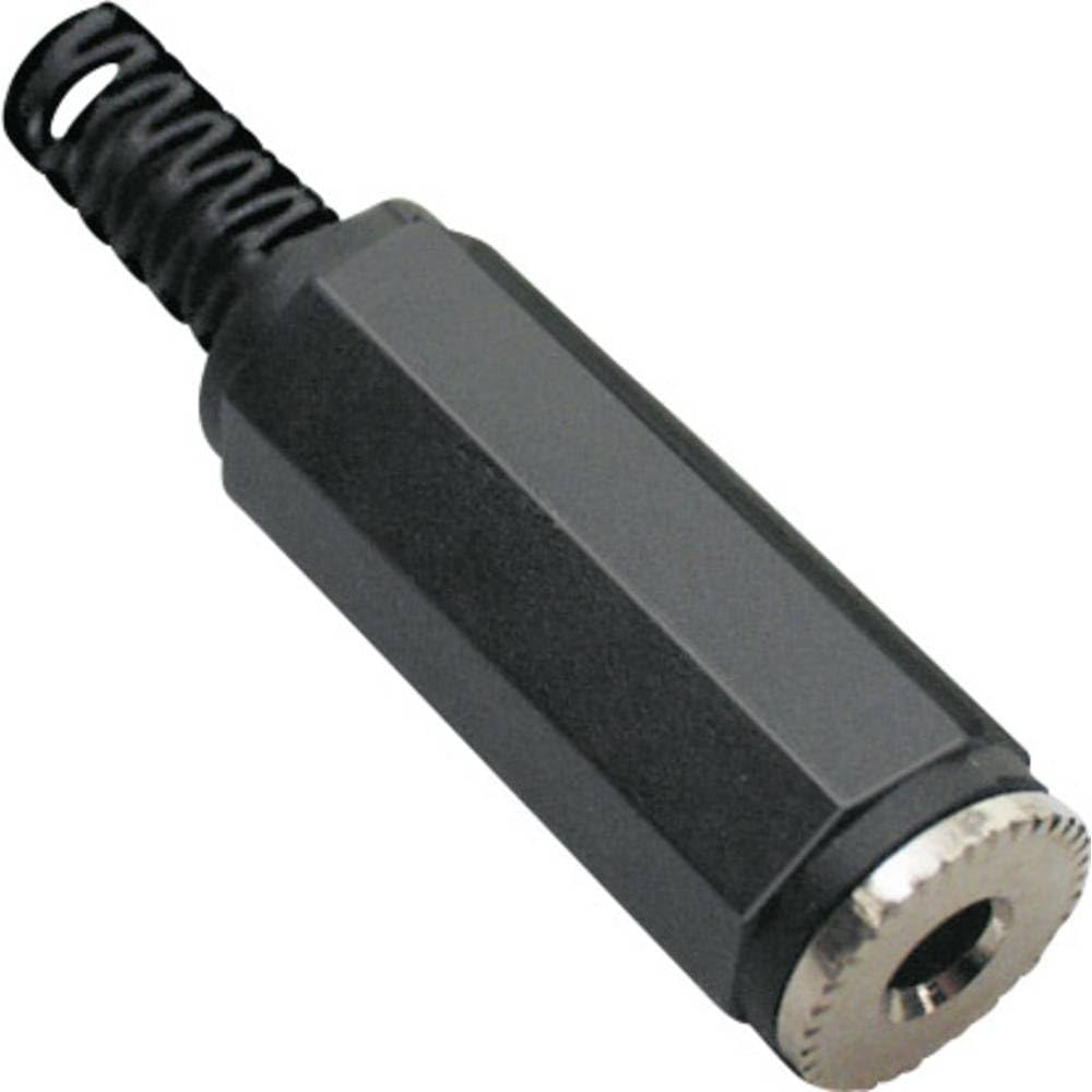 TRU COMPONENTS TC-2517002 Jack Connector 3.5 mm Female Straight Number of Poles 2 Mono Black