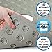 SlipX Solutions Square Natural Rubber Shower Stall Mat, 21” x 21”, Non Slip Safety, Built-in Product Protection, 140 Power Grip Suction Cups, Center Drain Hole, Tan