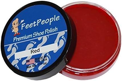 FeetPeople Premium Shoe Polish Wax, Red, 1.625 Ounces, 2 Pack