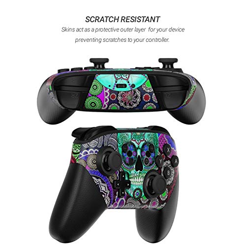 Sugar Skull Sombrero Decalgirl Skin Sticker Wrap Compatible with Nintendo Switch Pro Controller - Thumbnail 2