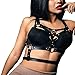 Women's Punk Waist Belt Body Chain Faux Leather Harness Adjustable with Buckles and O-Rings(LB-27)