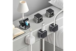 12 Pcs Cable Organizer Set – No-Drill Self-Adhesive Cable Clips & Cord Management Sleeves, Easy Cable Holders for Home, Offic