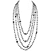 HinsonGayle 'Selena' 4-Strand Ultra-Iridescent Multicolored Black Freshwater Cultured Pearl Necklace-32 in length