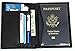 High Quality Leather Travel Wallet, Passport & Card Holder w/ RFID Identity Theft Protection.