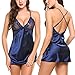 Avidlove Women Lingerie V Neck Nightwear Satin Sleepwear Lace Chemise Mini Teddy