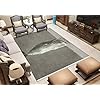 Violetatelier Home Area Rug, Revenge of The Whale Rugs for Living Room Bedroom Dining Room Playroom Sofa Indoor, 63x94 Inch