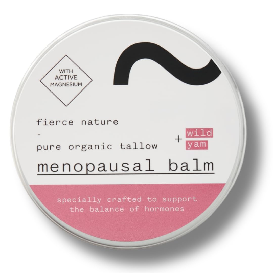 Fierce Nature Menopausal Balm – Natural Relief for Menopause Symptoms – Magnesium for Joint Pain, Sleep & Headache Support – Wild Yam & Chaste Tree Berry for Hormone Balance – Non-Toxic Formula, 100g