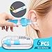 CHARMINER Ear Wax Removal Kit, Electric Ear Cleaner, Vacuum Ear Wax Remover with LED Lights Soft Ear-Pick Clean Tools Set with Double Size Heads for Adults and Children