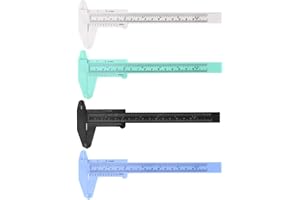 Scicalife Mini Vernier Caliper 6 Inch Plastic Measuring Tool with Double Scale for Internal External Step Depth Measurement P