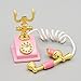 Odoria 1/12 Miniature Rotary Telephone Dollhouse Decoration Accessories, Pink