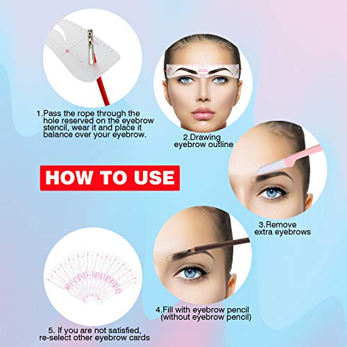 Eyebrow Stencil，Eyebrow Shaper Kit，21 Styles Extremely Elaborate