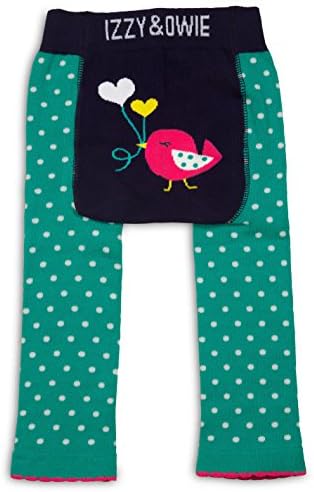 Izzy &amp; Owie Baby Leggings Birdie, 12-24 Month, Green and Blue
