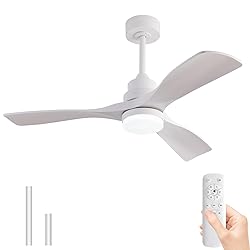 OMYU 42 Inch Ceiling Fans with Lights, ABS