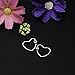 Coolrunner Stainless Steel Unique Little Rhinestone Heart Cartilage Earring 1 Pairs (siliver)
