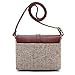 ECOSUSI Women Shoulder Crossbody Bag Flap-over Vintage Handbag Purse with Back Pocket, Brown