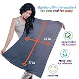 Breastfeeding Nursing Cover (Elegant Gray) - Supreme Quality 100% Cotton Carseat Canopy - Unisex Baby Cover For Stroller, High Chair, Baby Carrier, Shopping Cart - Multi-Use Nursing Scarf