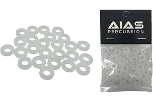 AIAS Nylon Tension Rod Washers (White, 100 Pack)