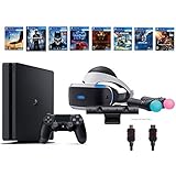 PlayStation VR Start Bundle 10 Items:VR Start Bundle,PS4 Slim- Uncharted 4,7 VR Game Disc Until Dawn:Rush of Blood, EVE:Valkyrie,Battlezone,Batman:Arkham VR, DriveClub,Eagle Flight