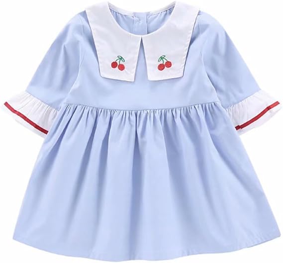 Amazon Amiggoo ガールズ スカート 女の子 半袖 ベビー服 カジュアル 水色 ワンピース ガールズ 子供用 スカート 通販