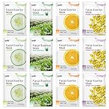Kareway Epielle Assorted Facial Essence Mask (Pack of 12)