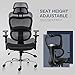 Smugdesk Mesh Adjustable Headrest, Lumbar Support, 3D Armrest Office Chair Dark Black
