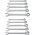 GEARWRENCH Ratcheting Combination SAE/Metric Wrench Set 10 Pc., 12 Point - 9418