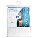 71 Inch By 71Inch 3D Cube Shower Curtain,Waterproof,Mildew Free Shower Curtain for Bath, Shower Liner 100% EVA with Plastic Hooks (White)