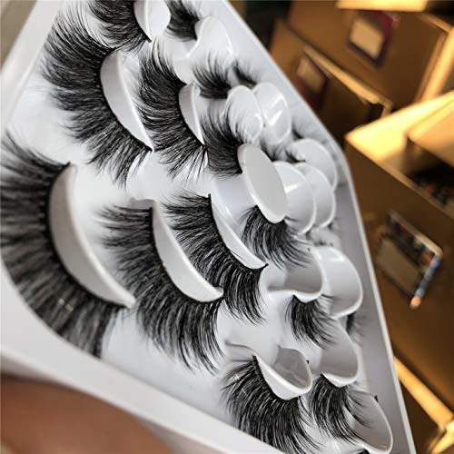ALICROWN Faux Mink Eyelashes, 3D Volume Mink Lashes Pack Handmade Dramatic Thick Crossed Fake Eyelashes Soft Reusable 10 Pairs