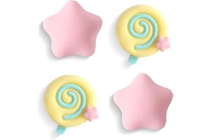 NANANINO Switch Pro Controller Thumb Grips, Kirby Thumb Grip Caps Compatible with Switch Pro Controller, PS5 Controller, PS4 Controller, Xbox Controller, etc - Pink