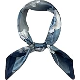 FONYVE 100% Mulberry Silk Scarf for Hair - 27" Square Head Scarf for Women - Lightweight Neck Scarf with Gift Packed