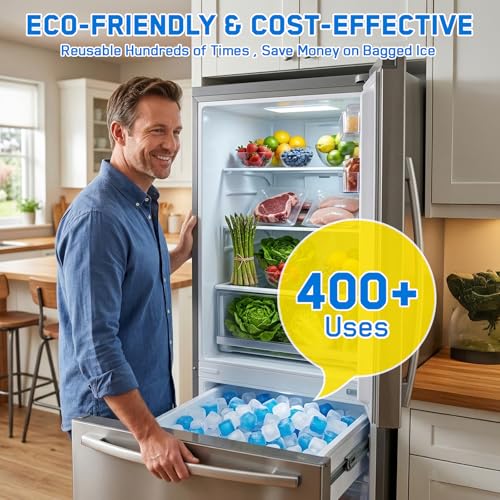 Reusable Ice Cubes – 300-Pack, BPA-Free Plastic, Non-Melting, No Water Down, Ideal for Whiskey, Cocktails, Parties & Outdoor Drinks (300)