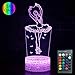 YOUNSH Ballet Lamp, Girls Night Light Bedside Lamp 16 Color Changing with Smart Touch & Remote Control for Kids Lamps Princess Bedroom Decor as Birthday Gifts Idea for Girls