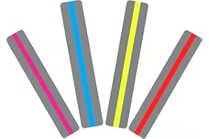 HRRTYUEG 32 Pieces Guided Reading Strips Highlight Strips Colored Overlays Colorful Bookmarks Help with Dyslexia for Children and Teaching Supplies (4 Colors)