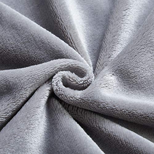 MERRYLIFE Decorative Sherpa Throw Blanket Ultra-Plush Comfort | Soft, Colorful | Home, Couch, Outdoor, Travel Use (60" 70", Grey)