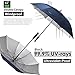 ZEKAR 54/62/68 inch Windproof Large Vented UV Protection and Classic Pongee Fabric Golf Umbrella, Double Canopy Rain Sun Oversized Stick Umbrellas Women Men