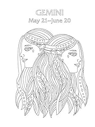 Gemini: Your Cosmic Coloring Book: 24 Astrological