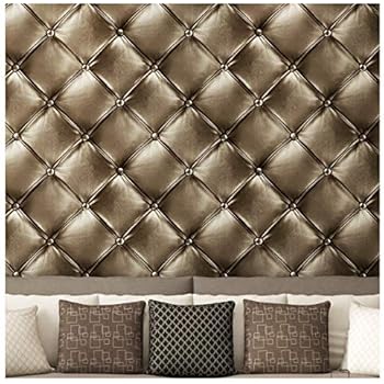 Blooming Wall 3D Faux Leather Textured Backgound Wall Pattern Wallpaper Roll for Livingroom Bedroom, 20.8 In32.8 Ft=57 Sq.ft 98601