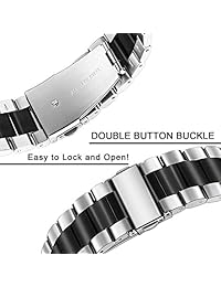 Pulsera de repuesto para reloj Galaxy Watch de 1.811 in, TRUMiRR de 0.866 in, de acero inoxidable macizo, para Samsung Galaxy Watch de 1.811 in, Gear S3 Classic Frontier