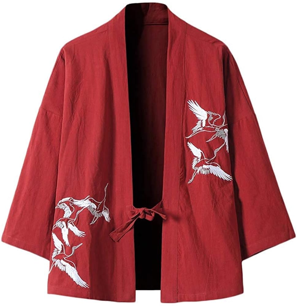 Men's Japan Happi Kimono Haori Cardigan Spring Summer Jacket Men Feast Clothing Fashion Amazon