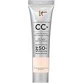 IT Cosmetics CC+ Cream - Natural Full Coverage Foundation With SPF 50+, Color Corrector & Anti-Aging Hydrating Serum, Hyaluronic Acid + Peptides, Lightweight Up To 24H Wear, All Skin Types