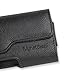Premium Horizontal Leather Carrying Case Pouch Holster Wallet for Samsung Galaxy S6 Active, S8, S9, S5 Active, A5 (2017), Black, w/ Card Holder and Belt Clip and Belt Loops