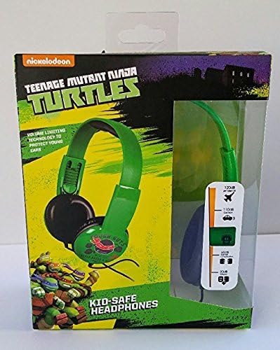 TMNT Teenage Mutant Ninja Turtles HP2-03665 Kids Safe Headphones Raphael Raph Michaelangelo Mickey Donatello Donny Leonardo Leo