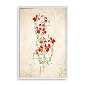 signwin Framed Canvas Wall Art Simple Colorful Flowers...