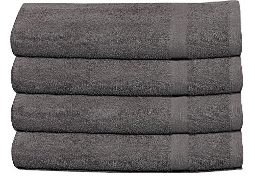 Gold textiles Cotton Bleach Proof Salon Hand Towels (24-Pack,Grey,16x27 inches) Bleach Safe Gym Hand Towel (24, Grey) - Thumbnail 3