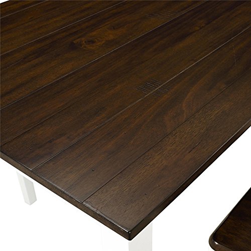 Dorel Living Airlie Solid Wood Bunk Beds Twin Over Full with Ladder and