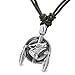 BestAmulets Howling Wolf Dreamcatcher Protection Powers Lucky Charm Leather Pendant Necklace