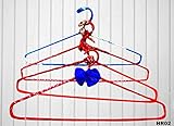 SALE! Set Of 4 Dress Hangers Clothing Rack Fabric Decorative Covered Multi-Color Suit Hanger