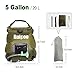 Solar Shower Bag Camp Shower with Removable Hose and On-Off Switchable Shower Head for Camping Beach Swimming Outdoor Traveling Hiking (5 Gallon) (Army Green)