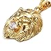 Men's Stainless Steel Gold Silver Lion King Pendant Necklace Bonnie
